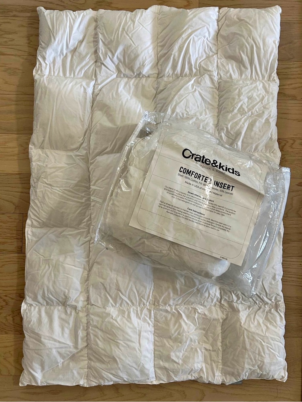 Crate &kids White Comforter Insert - Plush Home Bedding